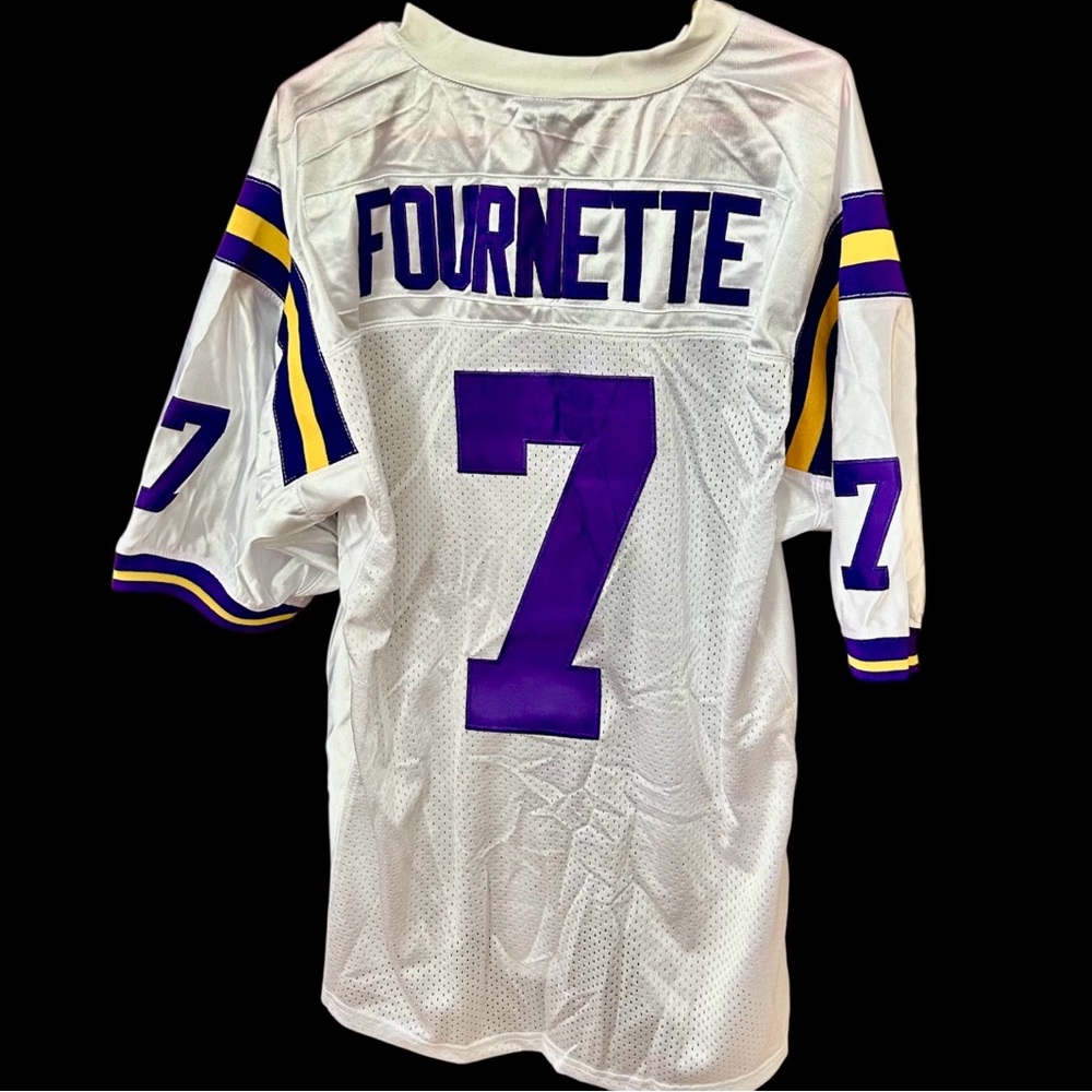 NWT Nike LSU Tigers Stitched Jersey Leonard Fournette #7 White Purple Gold